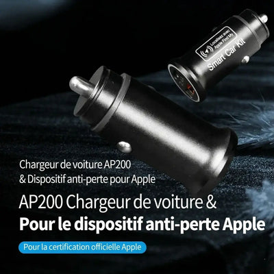 Chargeur voiture AP200 avec dispositif anti-perte certifié Apple Find My