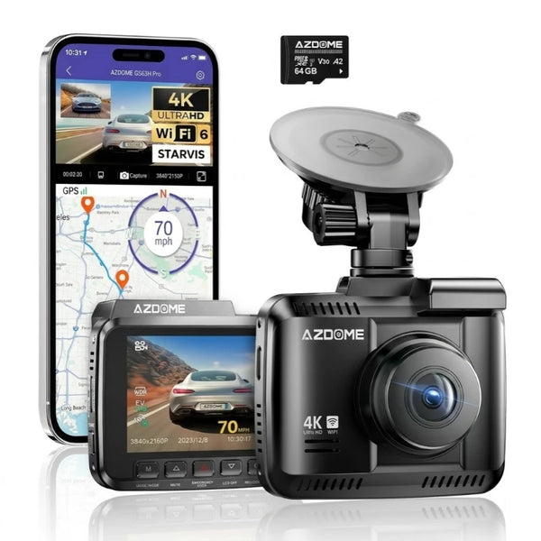 Dashcam 4K GPS Intégré WiFi 6 Vision Starvis WDR