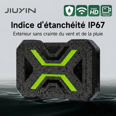 Indice d'étanchéité IP67 de la dashcam moto JIUYIN, garantissant une protection totale contre la poussière et une résistance optimale à l'eau pour une utilisation sous la pluie avant l'ajout au panier.