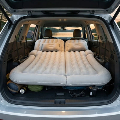 Matelas Gonflable Gris Voiture Universel avec Pompe