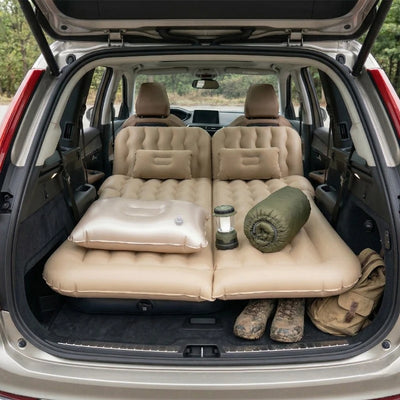 Matelas Gonflable Voiture Beige Universel & Pompe