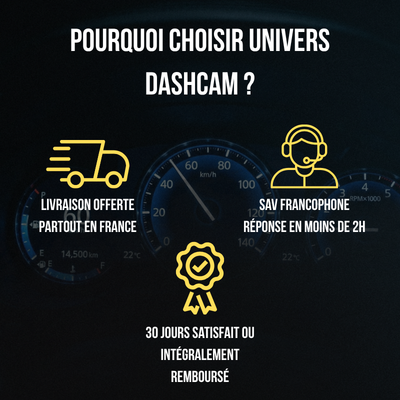 Dashcam Avant Arrière 4K HDR Wi-Fi Mode Parking et Control Vocal
