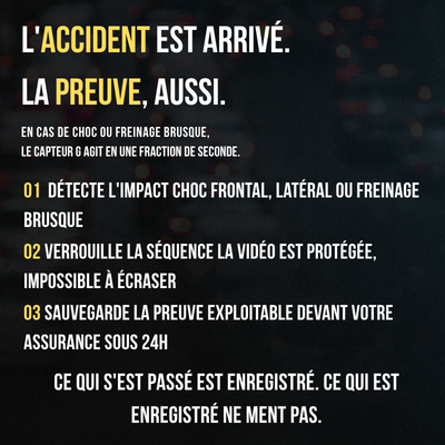 Dashcam Avant/Arrière 4K UHD avec GPS et Wi-Fi