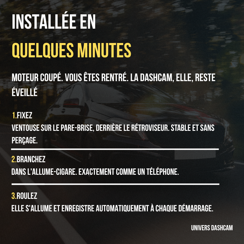 Dashcam Avant Arrière 4K HDR Wi-Fi Mode Parking et Control Vocal