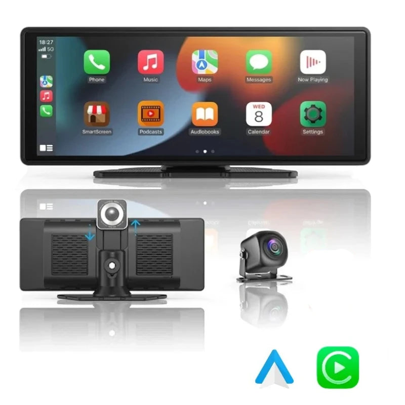 Console Dashcam CarPlay 10.26" Sans Fil Android Auto Écran Tactile