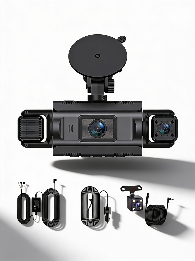 Dashcam 4 Canaux WiFi 1080P Vue 360° Caméra Quadruple