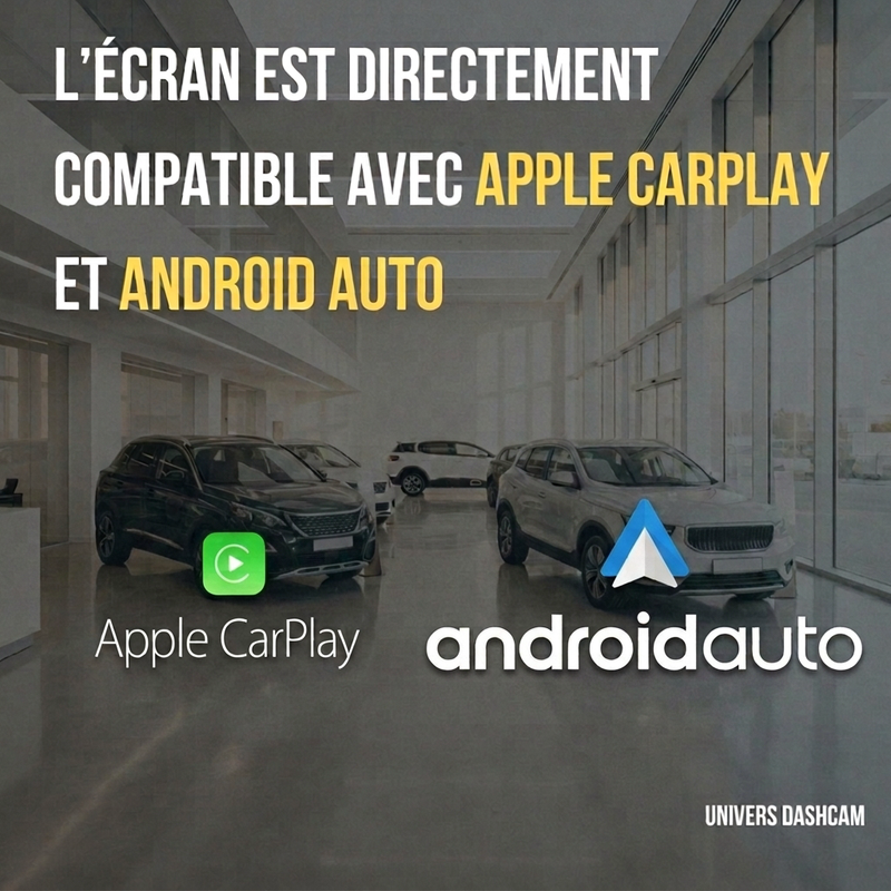 Console Dashcam CarPlay 10.26" Sans Fil Android Auto Écran Tactile