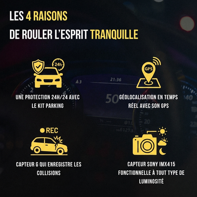 Dashcam 4K UHD Wi-Fi GPS Intégré Vision Nocturne